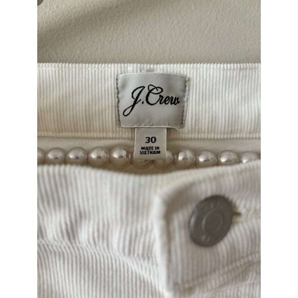 J.Crew Womens Size 30 9” Vintage Straight Corduroy Jeans Off White - Picture 5 of 7